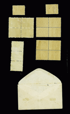 Three exhibition pages with the 1872-75 issues showing