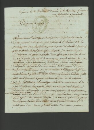 29. Juni 1794 - Carouge nach Bordeaux - Faltbrief mit