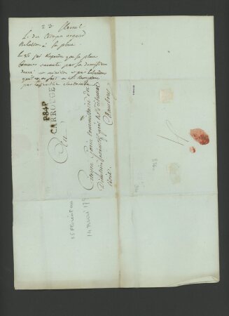 12. Mai 1797 - Carouge nach Chambery - Faltbrief mit