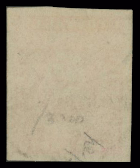 1c Vermillon, larger margins and brillant shade. lightly