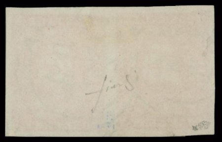 1c Vermillon, large margined horizontal pair, brillant