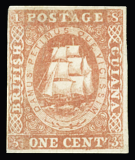 1c Brownish red, second stone, type A, good margins