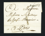 MP au tampon 'Besanç:" (1751, L6) sur lettre pour Paris. TB