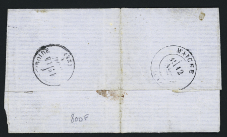 N°20 + 59 OBL GC 1679 + T24 "Goumois (24)" (12 nov 71) sur lettre avec griffe encadrée rouge "affranchissement insuffisant". TB