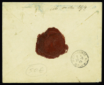N°140 OBL CAD bilingue "Postes militaires Belgique 8" (1915) sur lettre en franchise avec étiquette de recommandation belge pour Nice. TB