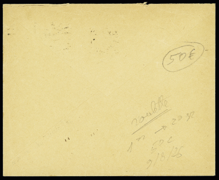 N°140, 2 timbres de roulette OBL mec "Paris 25 R. Danton" (1926) sur lettre à en-tête "Maison du livre français". TB