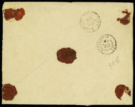N°140, 6 pièces, OBL Decazeville Aveyron (1922) sur lettre chargée pour Rocamadour (VD 4184F 70c). TB