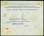 N°140, 8 pièces + n°281 OBL grand CAD horoplan "Paris 48 R. du Conservatoire" (1934) sur lettre en VD 2ème échelon (VD 180F). Usage tardif. TB