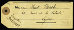N°140 OBL CAD 2 cercles "Trésor et postes 54" (1916 - 16e div d'infanterie) sur étiquette d'échantillon recommandé de 150g. TB