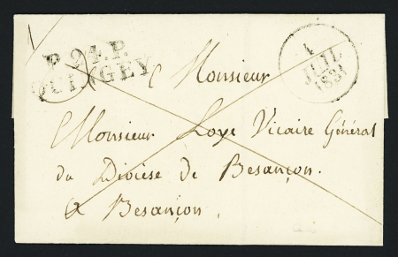MP "P 24 P Quingey" (36 x 11mm - 1831), ind 20. TB