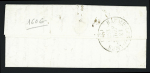 Lettre avec cursive "24 Pont de Roide" + T12 "Montbélliard (24)" (1836) + décime rural rouge + boire rurale de Dambelin - ind 16. TB