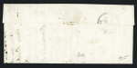 N°13 OBL PC 435 + T22 Bonnevaux (1858) sur lettre avec boire rurale "D" de Courvières pour Pontarlier, signé Calves. TB