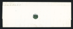 N°4 OBL PC 2800 + cursive "24 Sancey le Grand" + dateur B (1852) sur lettre. TB