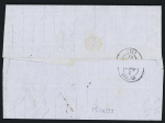 N°21 en paire OBL GC 1575 + CAD perlé T22 "Les Fraites" (1863) sur lettre pour Mouthe, ind 18