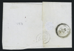 N°20 en paire OBL GC 1575 + T22 "Vezenay (24)" (1867) sur lettre, ind 15. TB