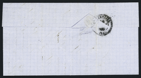N°22 OBL GC 1575 + CAD perlé T22 "Vezenay boite mobile" (1866) sur lettre. TB