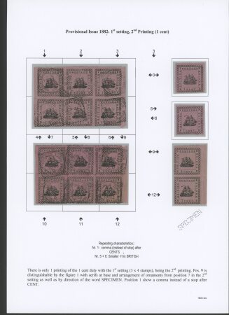 1882 Typeset Ship Issue, the complete section of the