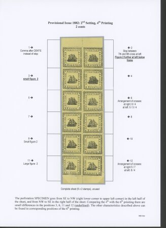1882 Typeset Ship Issue, the complete section of the