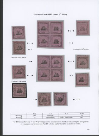 1882 Typeset Ship Issue, the complete section of the