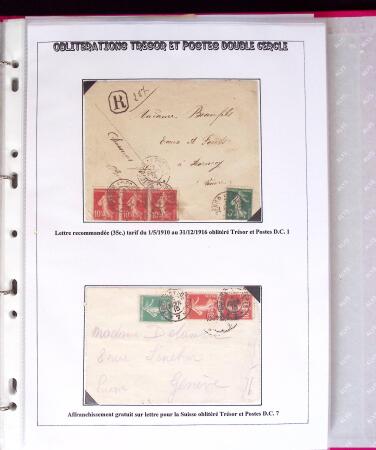 1914-19, Collection d'oblitérations Trésor et Poste