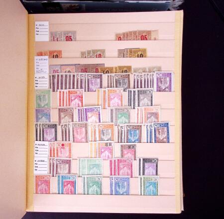 1890-1950, Très beau stock de timbres neufs des colonies