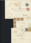 1854-1875, Sélection de 14 lettres dont n°14Ai 20c
