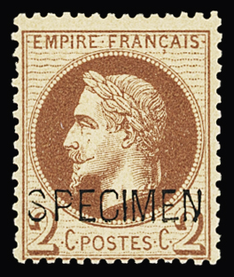 N°25e 1c vert bronze surchargé SPECIMEN, bdf, **, n°26Bc