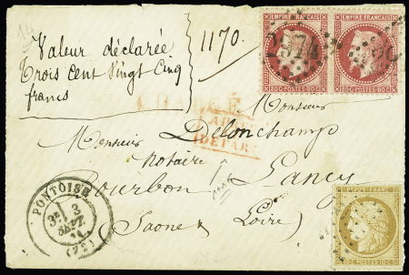 N°36 +   32 en paire OBL GC 2974 + T17 "Pontoise