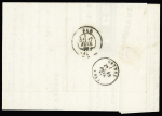 N°44,   20c bleu type 1 report 1 OBL GC 4485 + T24