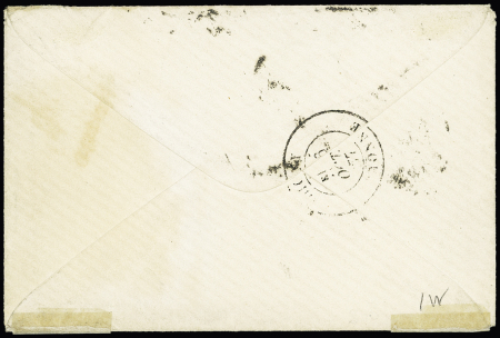N°29 + 75 OBL CAD "Paris R. Taitout" (1877) sur