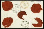 N°67 +   71 OBL CAD rouge de Paris sur lettre avec