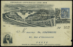 Entier   carte-lettre 15c Sage TSC de l'exposition