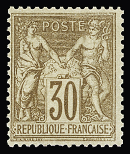 1849-1880, Sélection de 35 timbres classiques neufs,