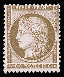 1849-1880, Sélection de 35 timbres classiques neufs,