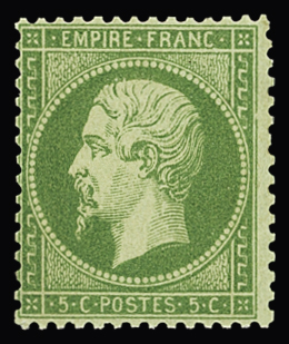 1849-1880, Sélection de 35 timbres classiques neufs,