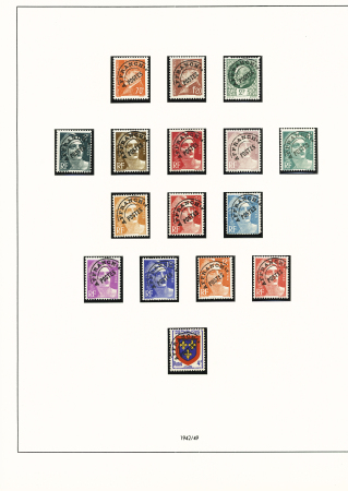 Collection très fournie de préoblitérés entre n°39