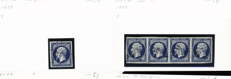 1852 Emissions Présidence et Empire non dentelé,
