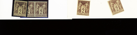 1876-1899 Emission Sage, très joli stock sur cartes, en