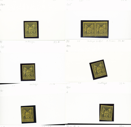 1876-1899 Emission Sage, très joli stock sur cartes, en