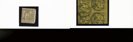 1876-1899 Emission Sage, très joli stock sur cartes, en