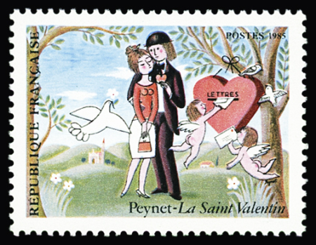 N°2354b, Saint Valentin de Peynet, variété faciale