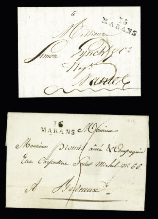 2 MP "16 Marans" (1802 et 1816), ind 12 et ind 6. TB