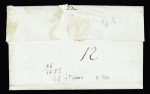 Aligre: MP "Daligre - Marans" (1785) + "Franc" manuscrit (L6), ind 20. Rare et TB