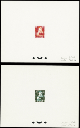 N° 340A et 341 mauresque 3 épreuves couleur (340A