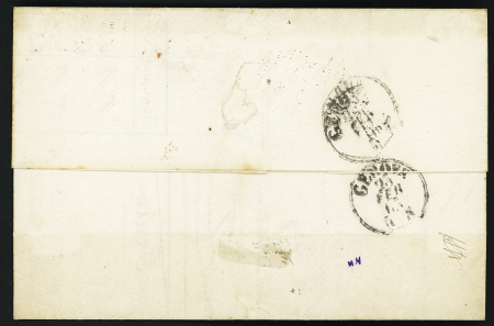 N°23 40c orange (pd) obl. FRANCIA VIA DI MARE sur