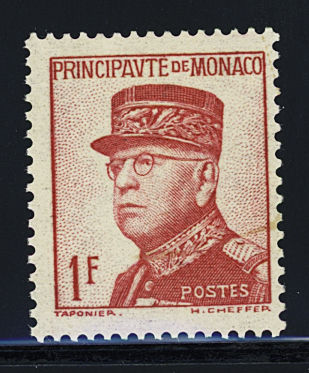 N°163a Louis II 1f rose, **, TB. Signé Calves