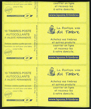 N°4197-C15 Marianne de Beaujard, bande de 2 carnets