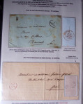 1828-1878, Collection sur la Taxation des imprimés sur +100 pages d'exposition, (la collection a été remaniée plusieurs fois et des pages changées), très bien expliquées, à