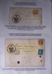 1828-1878, Collection sur la Taxation des imprimés sur +100 pages d'exposition, (la collection a été remaniée plusieurs fois et des pages changées), très bien expliquées, à