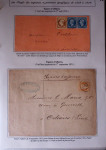 1828-1878, Collection sur la Taxation des imprimés sur +100 pages d'exposition, (la collection a été remaniée plusieurs fois et des pages changées), très bien expliquées, à
